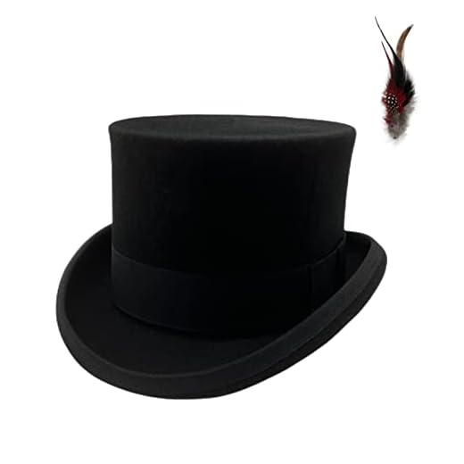 Willheoy Cappello a Cilindro Uomo Bombetta Cappello Melone in Feltro di Lana 100% Donna Adulti per Carnevale Halloween Festa
