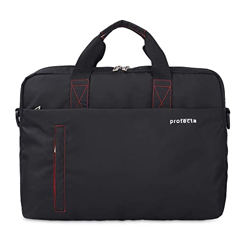 Protecta Momentum Office Shoulder Bag Briefcase for Screen Sizes up to 15.6" - Black & Red