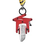 Steinhebeklemme 390kg Tragfähigkeit Vertikale Lifting Clamp für Marmor Granit Betonplatten – Schwerlast Klemmsystem, verstellbare Öffnung 3–8,5cm, Baustelle Industrie Transport Steinplatten (Rot)