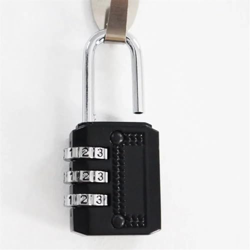 Cadenas combinaison réinitialisable 3 chiffres serrure codée casier - 4