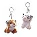 PRETYZOOM 2 Pièces Kawaii Porte- Clés en Peluche Mignon Porte- Clés pour Femmes Chaussettes- Adorable Peluche Pendentifs Sac Pendentifs- Tigre Forme Poupées Suspendus Pendentifs