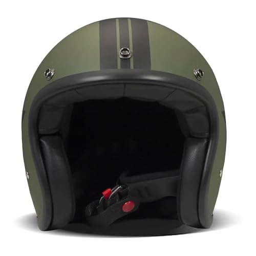 Casco DMD Jet Retro Star Green cómodo que evita el efecto cabeza de bombilla 2
