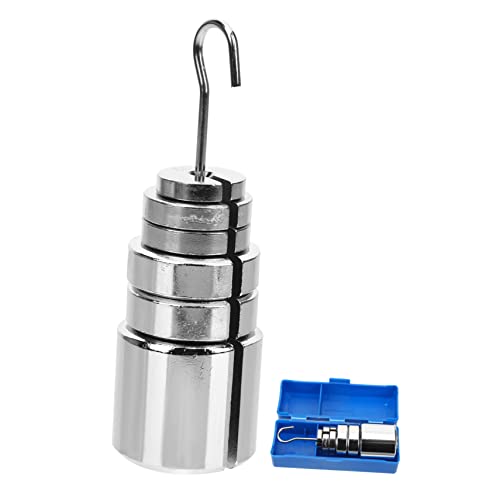 HOMOCONO Experiment Weights 350g Steel Slotted Mass Weights Set Hanger for Lab Use and Practical