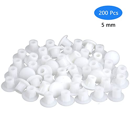 200 Pezzi Tappi Copriforo 5 mm in Plastica Tappo