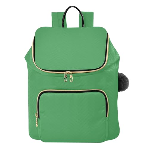 Sac de voyage tendance vert trèfle avec pompon pour weekend