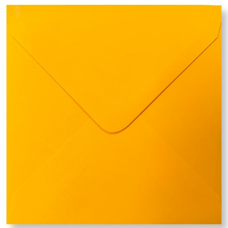 Cards & Crafts Square Envelopes - 13x13cm - 110g/sm (500, Gold Yellow)