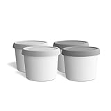 4er-Set Eisbehälter für Speiseeis 400 ml, Aufbewahrungsbehälter, Gefrierdosen, Eis-Container BPA-frei in Lebensmittelqualität