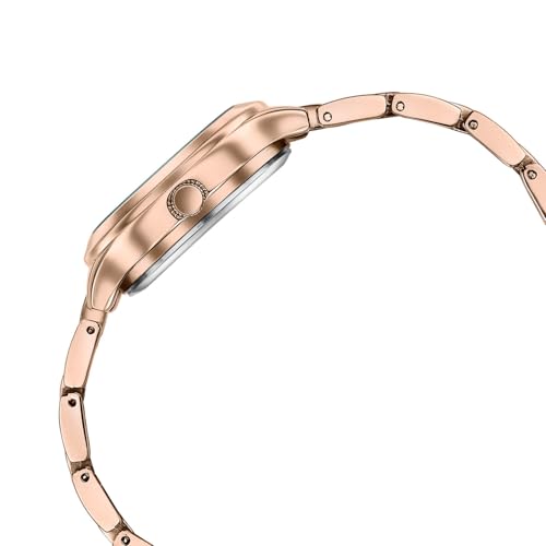 Image of Sonata Poze 8 Quartz Analog with MOP- White Dial IP Rose Gold Alloy Strap Watch for Women - SP80162WM01W