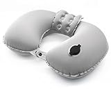 【Fácil de inflar y desinflar】 La almohada cervical de viaje se puede inflar rápidamente en sólo unos 30 segundos, no hay problemas con la almohada de viaje voluminoso, sólo desinflar la almohada de viaje plegable para rodar y poner en la caja de almacenamiento de viaje, puede aligerar su carga y hacer su viaje más fácil
