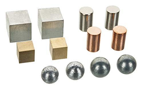 Ensemble de blocs métalliques Eisco Labs avec formes et tailles assorties pour expériences