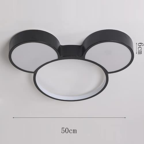 Plafonnier LED Mickey Mouse 50cm dimmable avec télécommande pour chambre d'enfant moderne