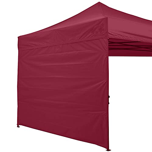 Image of ABCCANOPY Instant Canopy SunWall 10x10 FT No Frame or Top, Burgundy
