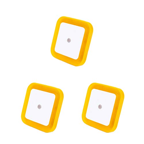 Luces LED de pared para niños con luz nocturna de anochecer a amanecer, 3 unidades