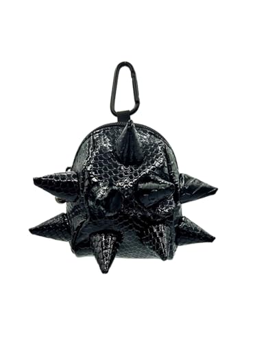 MADPAX Clip-On Bag– 5x4”, Stylish Mini Pouch for Women, Faux Leather Coin Purse with Belt Loop (Black Out)