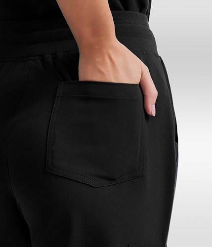 Image of YESWEL Scrub Pants for Women - Slim Fit High Waisted Cargo Joggers with Yoga Waistband & 5 Pockets, 4-Way Stretch