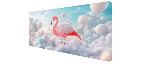 Tapis de souris XXL gaming de haute précision imperméable avec design flamant