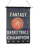 Fantasy Basketball Championship Banner Flags Trophy, 8.7 x 13.2 Inch