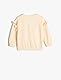 Koton Babygirl Sweatshirt Long Sleeve Crew Neck Applique and Frill Detailed Cotton