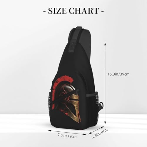 Mochila Sling Spartan Warrior Helmet Negra miniatura 2