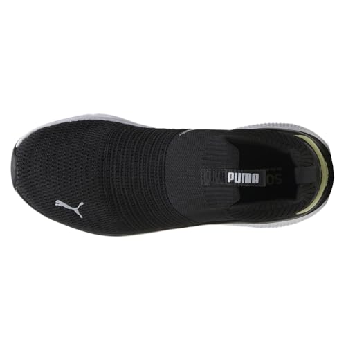 PUMA Womens Softride Pro Echo Slip On Cross Trainer, Womens Black-Gray Fog Womens White, 7