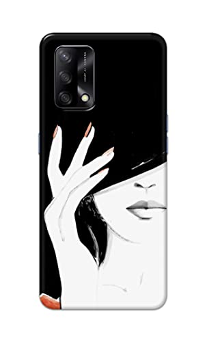 Image of PRINTFIDAA Photo of Beautiful Girl Hard Back Cover for Oppo F19 / Oppo A74 4G Back Cover -(P6) KAT1005
