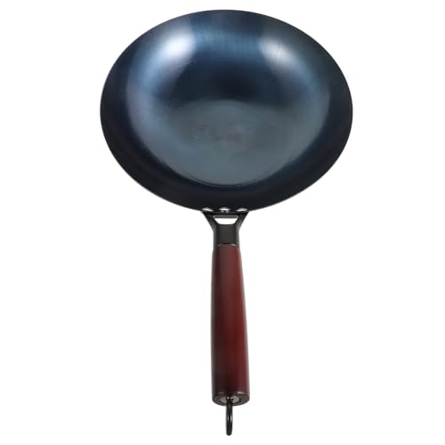 Wok tradicional Abaodam 30 cm con mango de madera miniatura 1