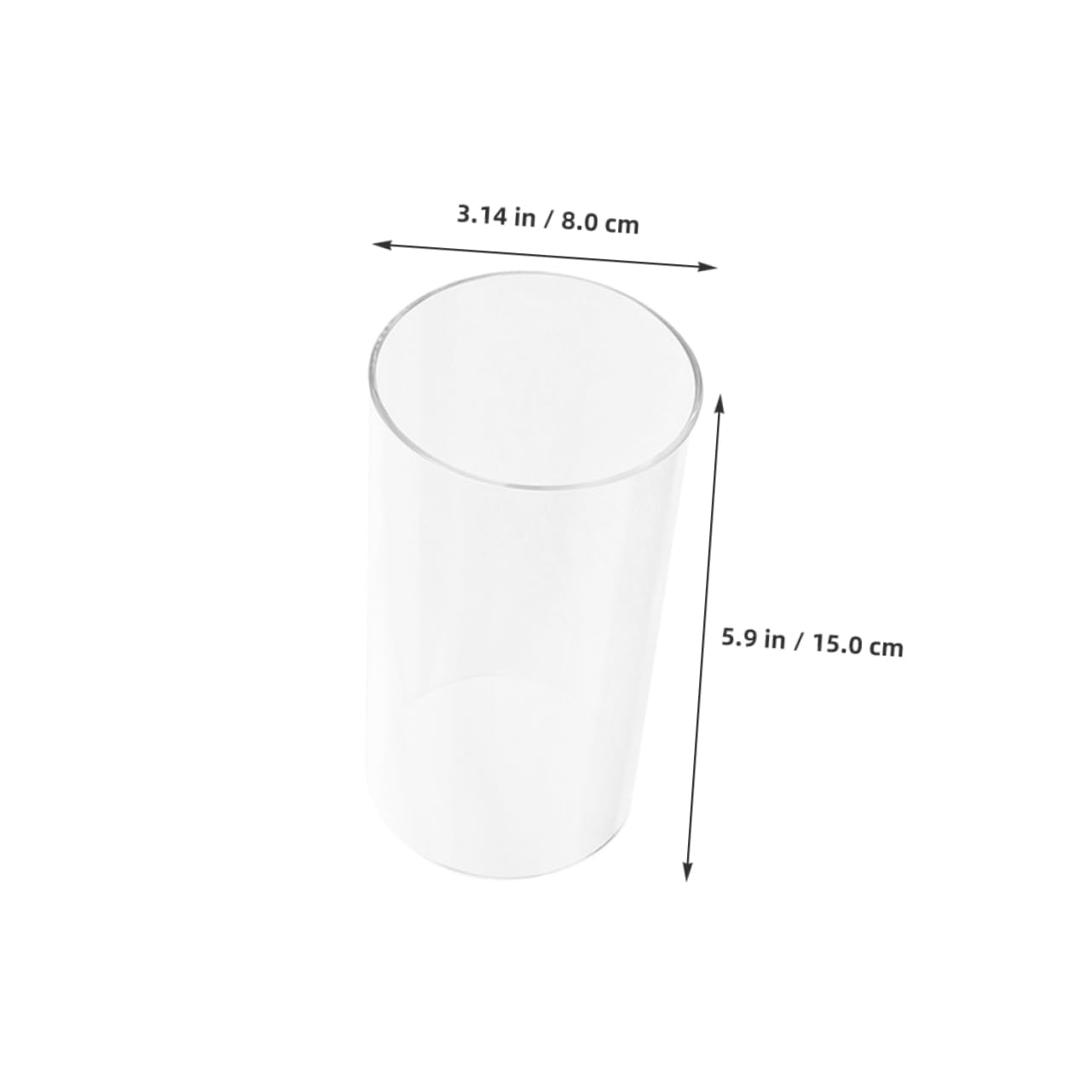 Abat-Jour en Verre Cylindrique 4 Pièces Transparent