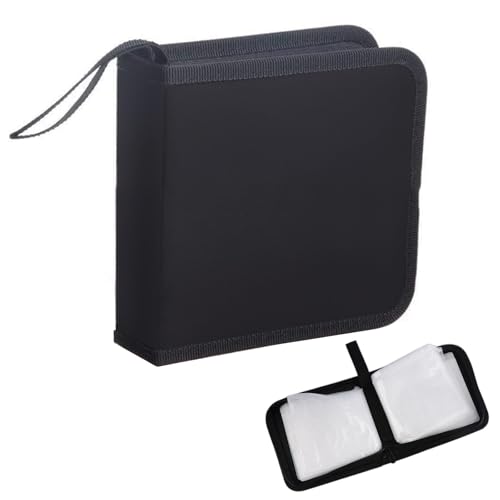 gvivej Pochette CD, Pochette Range CD pour 40 CD, Pochettes CD Rangement DVD Chemise pour Voiture...