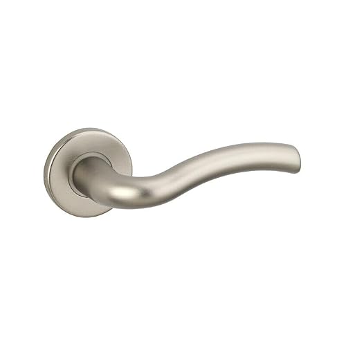 Urbn Living (Satin Nickel) Algrave Metal Lever Latch Door Handles Set