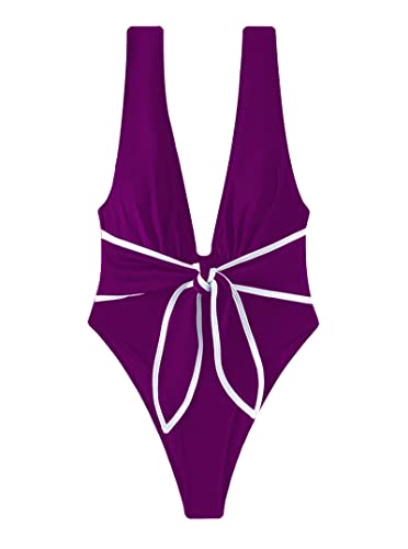 Hilinker Damen Badeanzug mit Schleife: Figurschmeichelnd und feminin