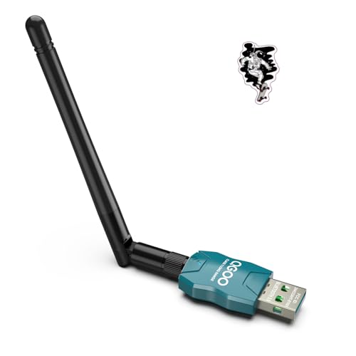 Class 1 Long Range Bluetooth Adapter for PC, QGOO USB Bluetooth Adapter for PC 5.3+EDR, Bluetooth Dongle Bluetooth Receiver Support Windows10/8.1/8/7?green-102?
