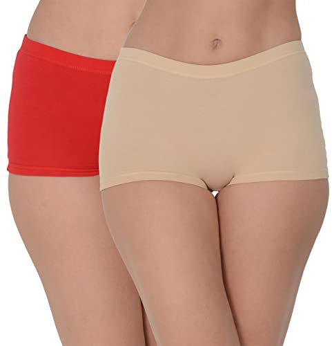 Image of EVA & JOY Women's Cotton Solid Mid-Rise Boyshort Panty