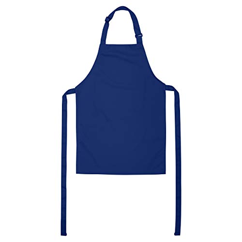 Kids Apron Small 100 Cotton With An Adjustable Strap to fit All Ages Ideal for Cooking Baking Painting Decorating Party Chef Art and Classroom Children Apron 1 Navy Blue