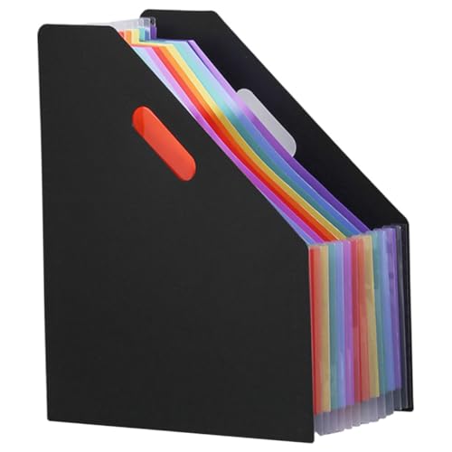 Alipis Carpeta Clasificadora Expandible de Plástico para Archivos Organizador Vertical de Recibos y Documentos con Gran Capacidad Portátil y Retráctil para Oficina y Hogar