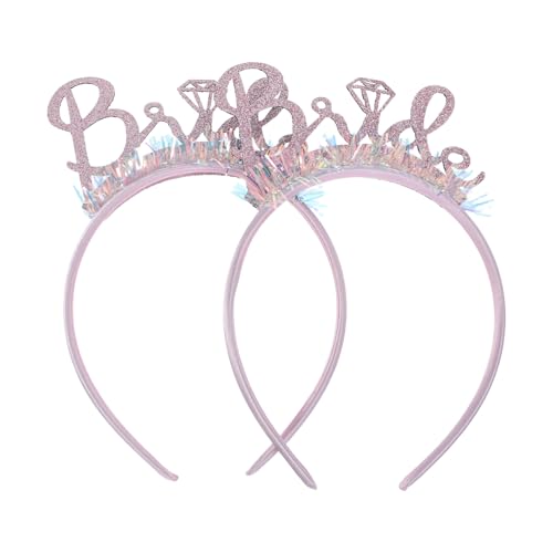 Bandeau Mariée pour Enterrement de Vie de Jeune Fille Blanc Fête 2 Pcs