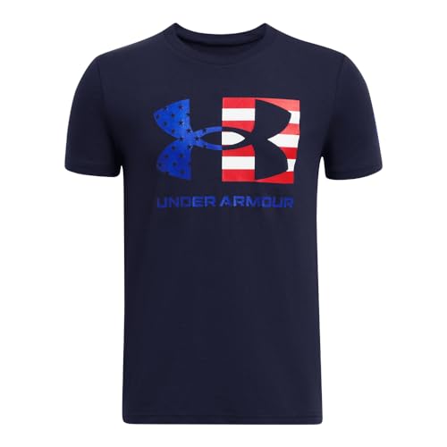 T-Shirt Garçon Under Armour Drapeau de la Liberté pour le Sport au Quotidien