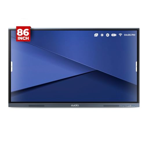 evota Smart Interactive Flat Panel for Office, Classroom & Conference | White Board Software, Multi-Touch, and Multi-Source with 20W Internal Speakers | Gray (86 inches) evota Smart Interactive Flat Panel for Office, Classroom & Conference | White Board Software, Multi-Touch, and Multi-Source with 20W Internal Speakers | Gray (86 inches)