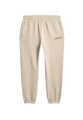 Superdry Pantalon de jogging pour homme avec micro logo, Chateau gris, XXL