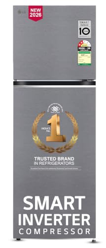 Image of LG 343 L, 2 Star, Convertible, Smart Inverter, Frost Free Double Door Refrigerator (GLT3426SNDS, Dazzle Steel, Express Freeze & Multi Air Flow)