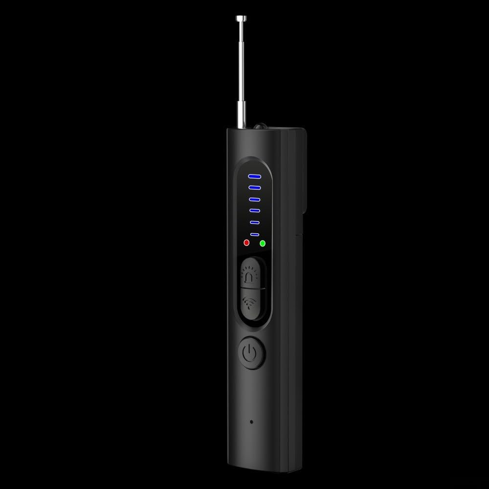 Escáner de señal RF profesional con sensibilidad ajustable para operaciones encubiertas (negro)