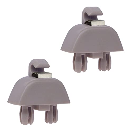 amavoler 2 PCS Gray Sun Visor Hook Clip Bracket Hanger Fit for Audi A6 C6 Quattro A7 A8 RS6, for VW Passat B7 Polo.OEM#:4F0857561.6RD857561.6R085756.