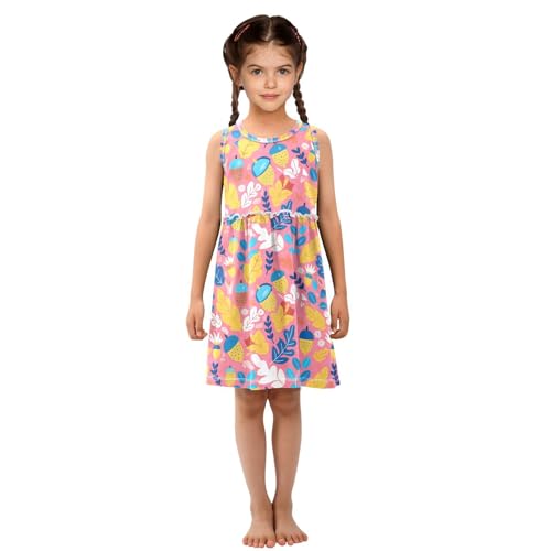 KLL Acorns with Decorative Trees Baby Girls Playwear Dresses Fashion Jumper Skirt Summer Sleeveless4
