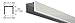 C.R. Laurence D604BA CRL Brite Anodized Aluminum 1/2" U-Channel