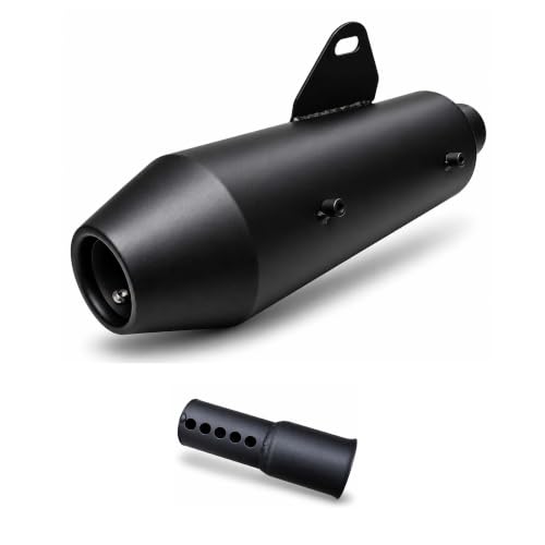 R.J.VON Store RJVON Black Exhaust Muffler for Royal Enfield Hunter 350 - Image 2