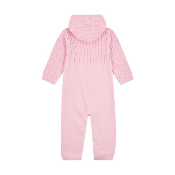 Steiff Strampler langarm EU Größe 50 pink lady melange, Baby-Strampler, langarm Strampelanzug für Babys, Body langärmelig Einteiler, weicher und bequemer Wickel-Strampler, waschmaschinenfest