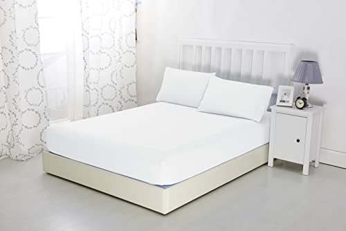 Sonia Linens Double Fitted Microfibre Sheet - White