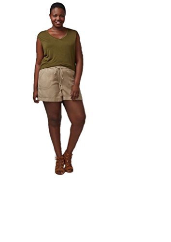 Lane Bryant Linen Tie-Front Shorts (14 16) Brown