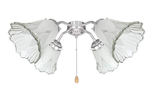 Aspen Creative 23160-4A Transitional Clear & Sandblasted Ceiling Fan Replacement Glass Shade, 2-1/8" Fitter, 5-1/4" Diameter x 5-1/8" Height, 4 Pack by Aspen Creative - Image 3