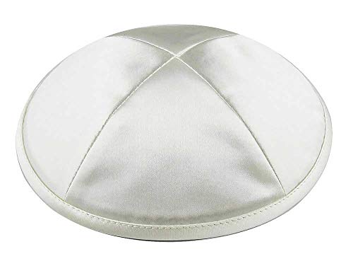 Image of Zion Judaica Deluxe Satin Kippah Yarmulkes for Kids Teens & Adults Skullcaps 6.25 inch Multi-Color Options 4 Panel Design