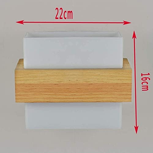 Aplique de pared minimalista WQHPLMD en madera y acrílico para iluminar tu dormitorio 6